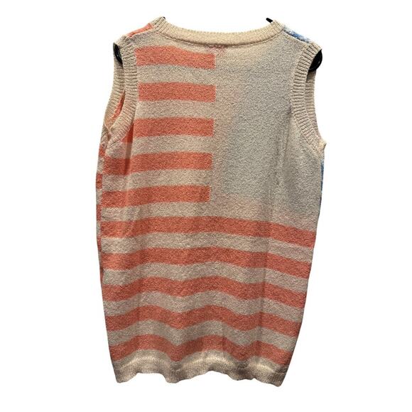Hailey & Co Americana oversized knit top Red white and blue Medium - Picture 2 of 4